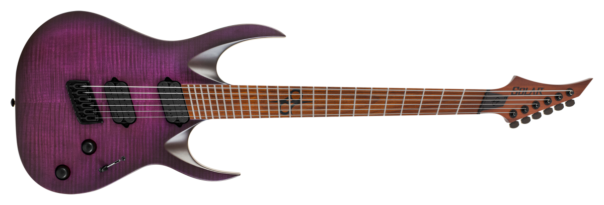 SOLAR A1.6FDPB-FF – Flame Deep Purple Burst Matte –