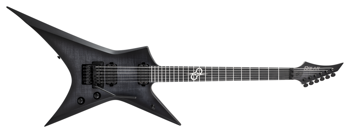 SOLAR X1.6FRFBB Baritone+ -Flame Black Burst Matte-