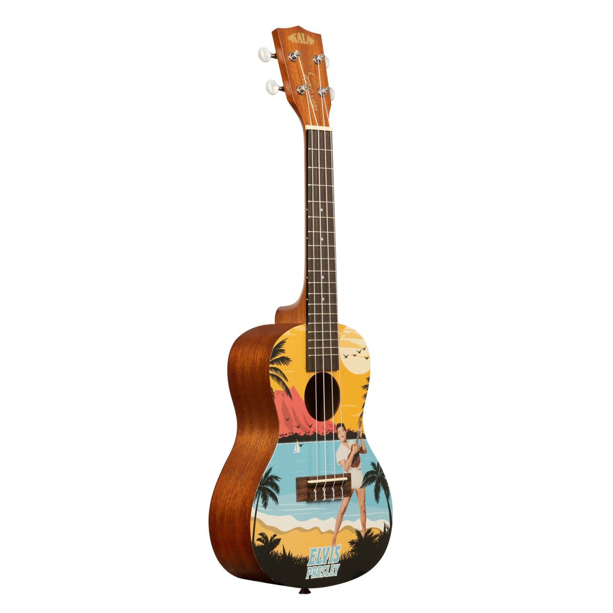 Kala Elvis Blue Hawaii Concert Ukulele Eğitim Seti